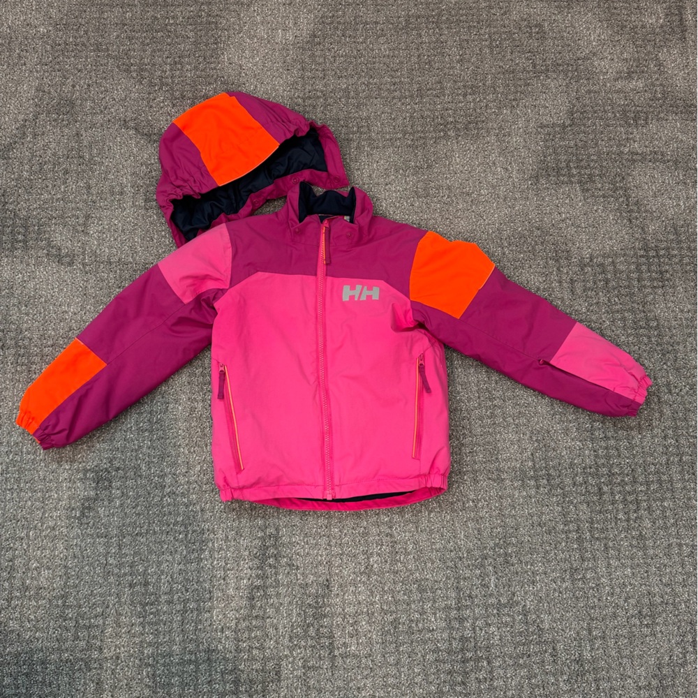 Helly Hansen Pink and Navy Kids' Ski Coat